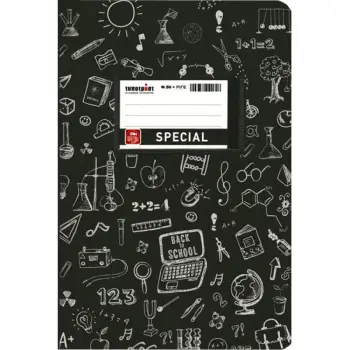 Τετράδιο με Σχέδια Doodles 50φ Ριγέ Μαύρο