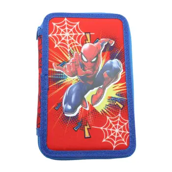 GIOTTO  Spiderman Κασετίνα Γεμάτη με 2 Θήκες Κόκκινη Μπλε