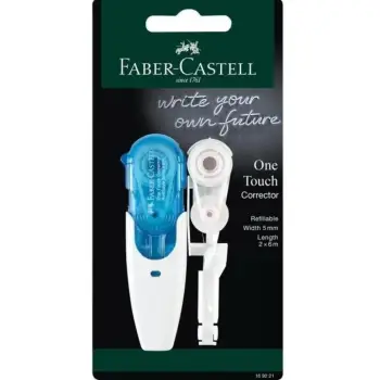 FABER CASTELL ΔΙΟΡΘΩΤΙΚΗ ΤΑΙΝΙΑ ONE TOUCH 5mmX6m ΜΕ ΑΝΤΑΛΛΑΚΤΙΚΟ - 4 ΧΡΩΜΑΤΑ