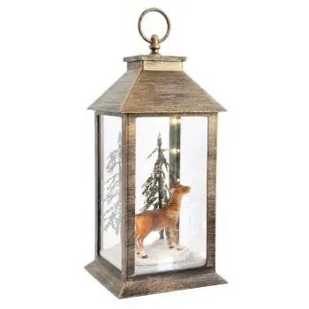 ΧΡΙΣΤΟΥΓΕΝΝΙΑΤΙΚΟ ΔΙΑΚΟΣΜΗΤΙΚΟ ΦΑΝΑΡΙ ΜΕ 8 LED 33X14CM