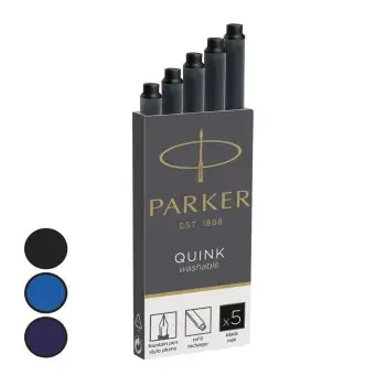 PARKER ΜΕΛΑΝΙ ΑΜΠΟΥΛΑ QUINK ΜΑΥΡΗ 5 ΤΕΜΑΧΙΑ