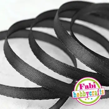 Κορδέλα Fabi Σατέν 6mm x 50y Μαύρο