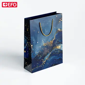 Σακούλα Δώρου +EFO 23x32cm Marble Blue