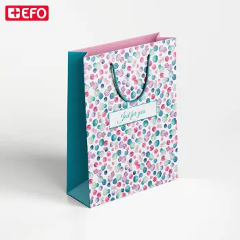 Σακούλα Δώρου +EFO 18x22cm Dots Just for you