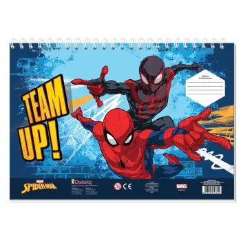 Μπλοκ Ζωγραφ SpiderMan 23x33, 40 Φύλ, Aυτοκόλ-Στενσιλ-2 Σελ Χρωμ, 2 Σχ.