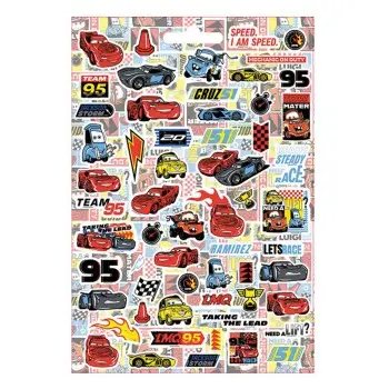 ΑΥΤΟΚΟΛΛΗΤΑ 300ΤΕΜ ΜΠΛΟΚ 14,5Χ21,5ΕΚ CARS