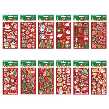 Αυτοκόλλητα Χριστουγεννιάτικα Διακοσμητικά Puffy Luna 10x22 εκ.