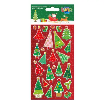 Αυτοκόλλητα Χριστουγεννιάτικα Διακοσμητικά Puffy Luna 10x22 εκ.