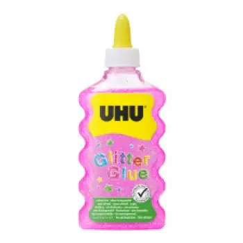 UHU GLITTER GLUE 177ML ΡΟΖ