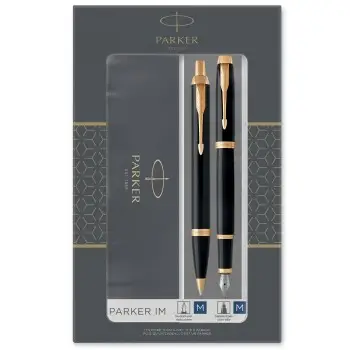 ΣΕΤ PARKER I.M. DUO LACQUER BLACK GT FOUNTAIN PEN - BALLPEN