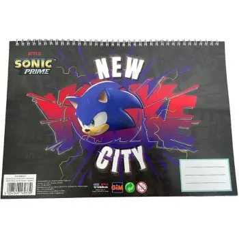 GIM ΜΠΛΟΚ ΖΩΓΡΑΦΙΚΗΣ SONIC 23X33 40 ΦΥΛΛΩΝ + ΑΥΤΟΚΟΛΛΗΤΑ