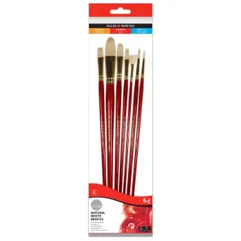 Simply Πινέλα Λαδιού White Bristle Σετ 7τμχ - Long Handle