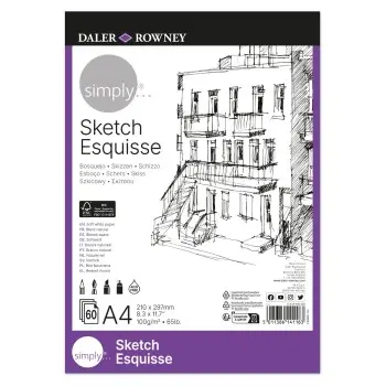 Simply Sketch Pad A4 100gr 60 Φύλλα DALER ROWNEY