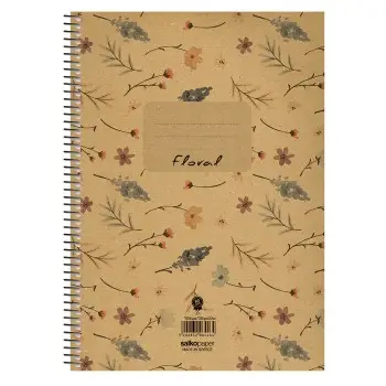 ΤΕΤΡΑΔΙΟ ΜΟΝΟ ΣΠΙΡΑΛ FLORAL