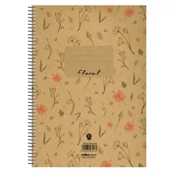 ΤΕΤΡΑΔΙΟ ΜΟΝΟ ΣΠΙΡΑΛ FLORAL