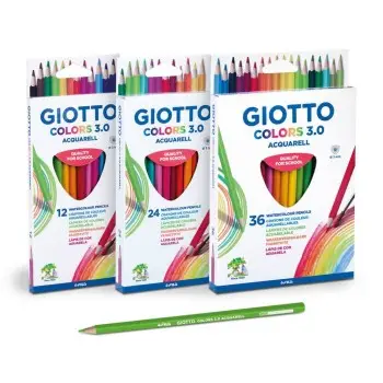 ΞΥΛΟΜΠΟΓΙΕΣ ΑΚΟΥΑΡΕΛΑΣ GIOTTO COLORS 3.0 12TMX.