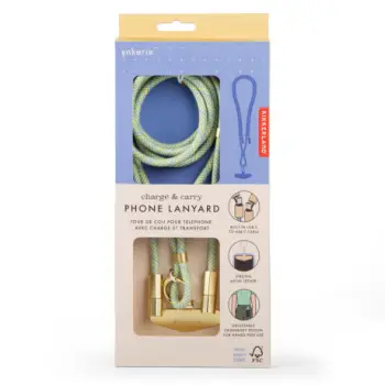 Αλυσίδα Λαιμού Με Usb-C Καλώδιο Blue | Kiklerland | Charge & Carry Phone | INK38