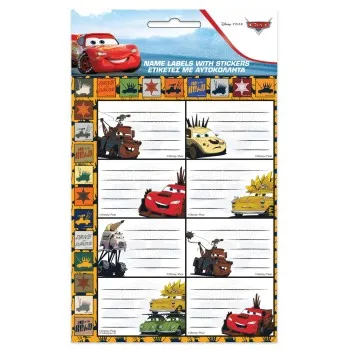 GIM ΕΤΙΚΕΤΕΣ CARS 2τμχ.