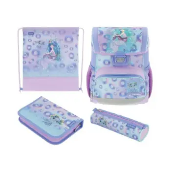 Σχολικό σετ Herlitz Loop Plus - Mystic Mermaid, σακίδιο πλάτης, δύο κασετίνες και αθλητική τσάντα