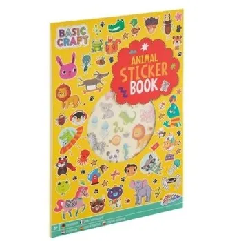 Βιβλίο με αυτοκόλλητα Grafix Animals, Α4
