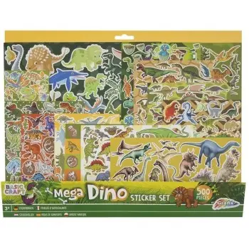 Σετ αυτοκόλλητων Grafix - Δεινόσαυρος, 500 τεμάχια