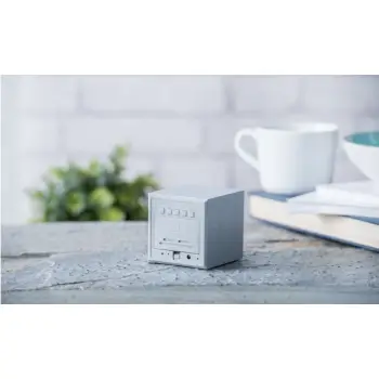 Cube Click Clock Gingko - Aluminium