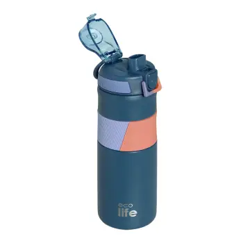 BLUE THERMOS 500ML | WITH SILICON GRIP