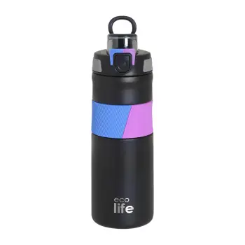 BLACK THERMOS 500ML | WITH SILICON GRIP