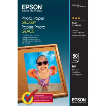 Glossy Photo Paper Epson A4 50Shts 200g