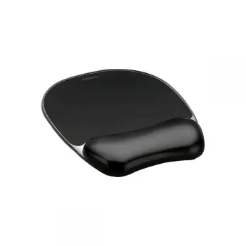 Fellowes Mousepad με Υποστήριγμα Καρπού CRYSTAL BLACK