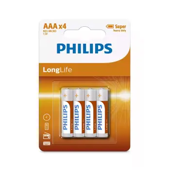 Philips R03L4B-10 LongLife Μπαταρίες Zinc AAA 1.5V 4τμχ - 115010-0007