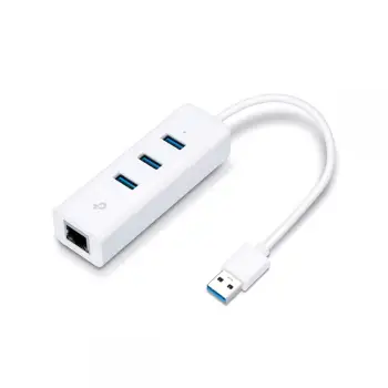 USB 3.0 3 Ports Hub Gigabit Ethernet Adapter UE330
