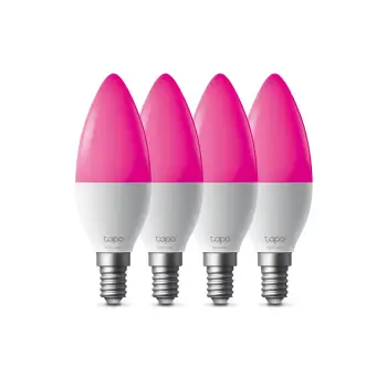 TP-Link Smart Wi-Fi Candle Light Bulb, Multicolor  4-Pack - Tapo L430C(4-PACK)