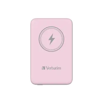 Verbatim Charge 'n' Go Magnetic Wireless Power Bank 10000 Pink