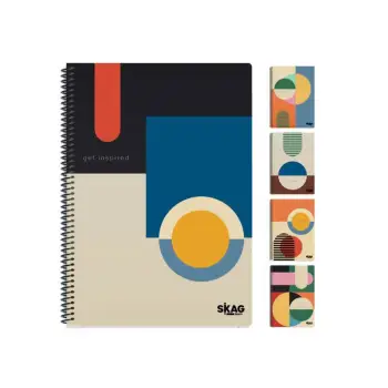 Τετράδιο Σπιράλ Ριγέ Α4 2Θ Bauhaus PP Ν.135 Skag