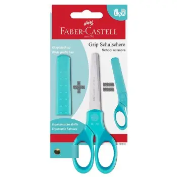 FABER CASTELL ΨΑΛΙΔΙ GRIP ΤΥΡΚΟΥΑΖ ΜΕ ΠΡΟΣΤΑΤΕΥΤΙΚΟ