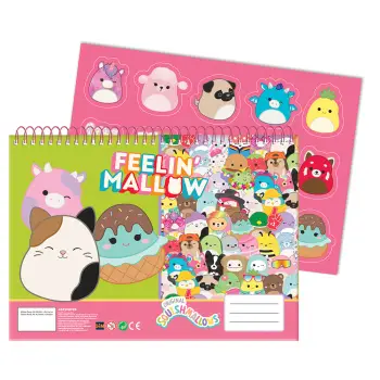GIM ΜΠΛΟΚ ΖΩΓΡΑΦΙΚΗΣ SQUISHMALLOWS  23X33 40 ΦΥΛΛΩΝ + ΑΥΤΟΚΟΛΛΗΤΑ