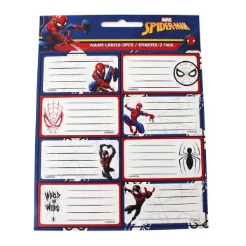 GIM ΕΤΙΚΕΤΕΣ ΣΧΟΛΙΚΕΣ 2τμχ SPIDERMAN