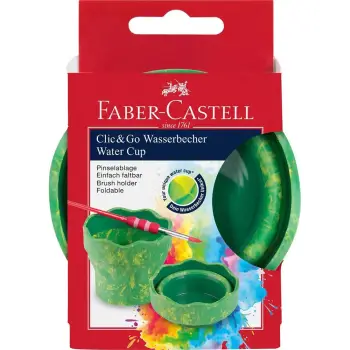 ΔΟΧΕΙΟ ΖΩΓΡΑΦΙΚΗΣ FABER CASTELL CLIC&GO MARBLE ΠΡΑΣΙΝΟ