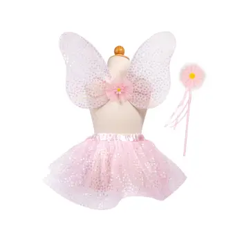 Great Pretenders ροζ στολή νεράιδα `Μαργαρίτα` με τουτού, φτερά και ραβδί,