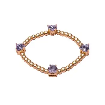 Great Pretenders βραχιόλι Boutique Chic χρυσό με λίθους αμέθυστου