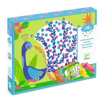 Djeco Ζωγραφική με μαρκαδόρους με αφρώδη μύτη `Παγώνι`