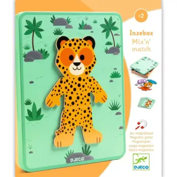 Djeco μαγνητικό παιχνίδι σύνθεσης με ξύλινα μαγνητάκια Mix`n`match