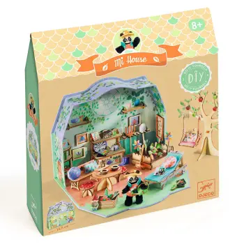 Djeco DIY κατασκευάζω και χρωματίζω κουκλόσπιτο-βαλιτσάκι `Olive`