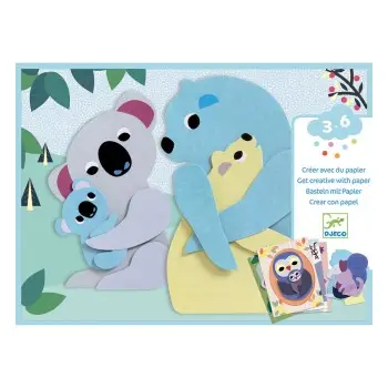 Djeco Κολάζ με αυτοκόλλητα Αγκαλιές ζώων