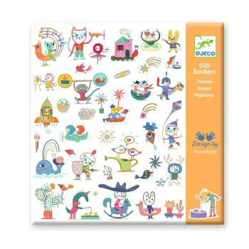 Djeco 160 Αυτοκόλλητασε 2 καρτέλες `Xόμπι`