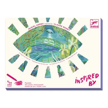 Djeco Inspired by Monet- Ιμπρεσιονισμός-Ζωγραφίζω με κηρομπογιές `Νούφαρα`
