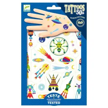 Djeco Τατουάζ που φωσφορίζουν στο σκοτάδι `Διάστημα`