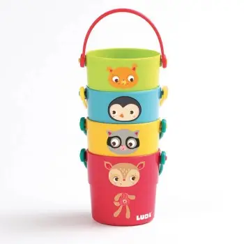 Ludi Σετ 4 τεμ. κουβαδάκια μπάνιου & στοίβαξης