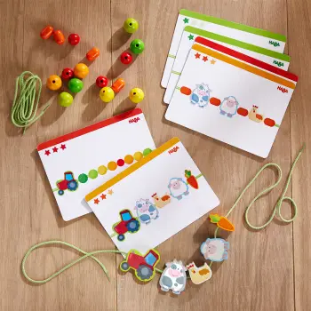 Haba εκπαιδευτικό παιχνίδι λεπτής κινητικότητας με κορδόνι Φάρμα